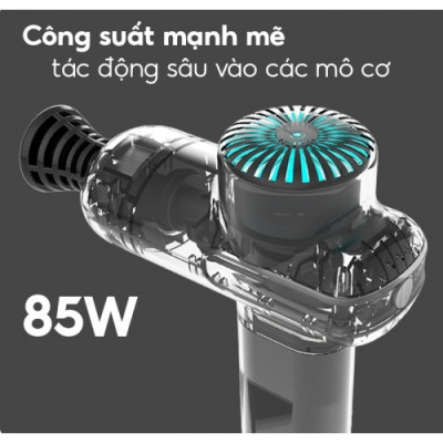 Súng massage cầm tay cao cấp Booster MINI LS - 6 đầu, lực đấm mạnh