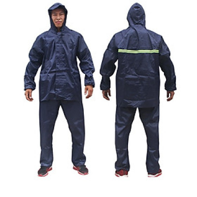 Áo mưa bộ vải dù cao cấp  có túi đựng , dày , nhỏ gọn tiện lợi siêu bền ,  chống thấm  dùng cho nam  và  nữ   size  2XL  dưới  65KG 