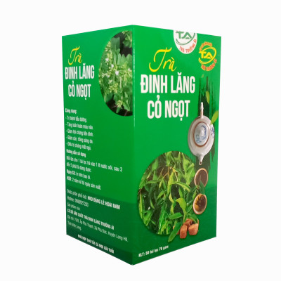 Trà Đinh lăng Cỏ ngọt Trường Ái (50 túi lọc) - Giúp ăn ngon, ngủ ngon, kéo dài tuổi thọ