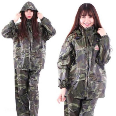  Quần áo đi mưa cho nam và nữ   size 2XL  ( dưới 65kg  ) , màu sắc rằn ri  sang trọng ,  vải dù chống thấm nước , sản phẩm  có túi đựng  nhỏ gọn dùng đi mưa  vô cùng tiện lợi