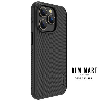 Ốp lưng chính hãng Nillkin dành cho iPhone 14 Pro dạng sần - Hàng Nhập Khẩu (Tặng 2 túi PVC đựng thẻ ATM)