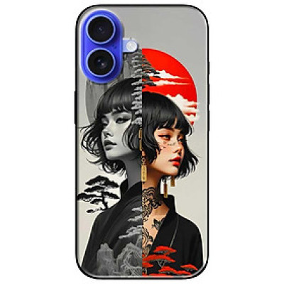 Ốp lưng dành cho Iphone 16 - 16 Plus - 16 Pro - 16 Pro Max - Cô Gái Xám Đỏ - Hàng Chính Hãng