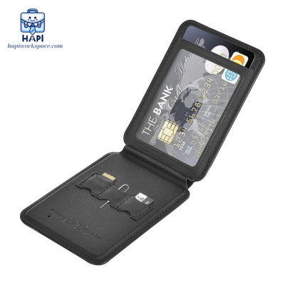 Ví đựng thẻ từ tính hàng chính hãng WiWU Wi-MW005 Mag Wallet FM: Chống quẹt thẻ trộm, tương thích Apple Find My