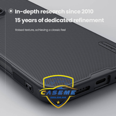 Ốp Lưng Dành Cho iPhone 16 Pro Nillkin Dạng Sần Viền Silicon - Hàng Chính Hãng