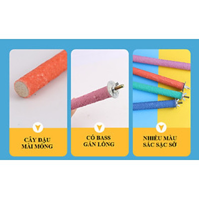 1 cây mài móng (gỗ) cho chim đậu (giúp móng chim đỡ sắc)