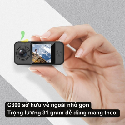 Camera hành trình SJCAM C300 - Máy quay hành động màn hình cảm ứng 1.3 inch và khả năng chống rung 6 trục ấn tượng - Hàng nhập khẩu