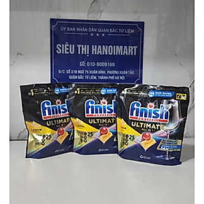 Combo - 2 túi Viên rửa bát Finish Quantum Ultimate loại 25v 1 túi