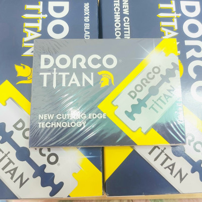 Vỉ 100 lưỡi lam DorcoTitan màu xanh (Lưỡi lam STL300)