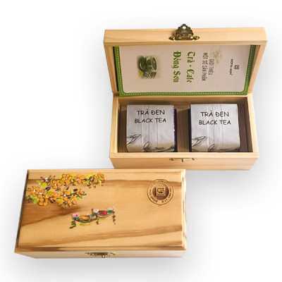 Hộp Quà Trà - 2 gói Olong Đen (200gr) - Đông Sơn