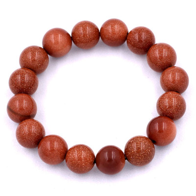 Vòng tay chuỗi hạt đá kim sa 12 ly 16 hạt