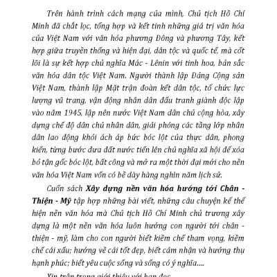 Văn Hoá Soi Đường Cho Quốc Dân Đi - Xây Dựng Nền Văn Hoá Hướng Tới Chân, Thiện, Mỹ
