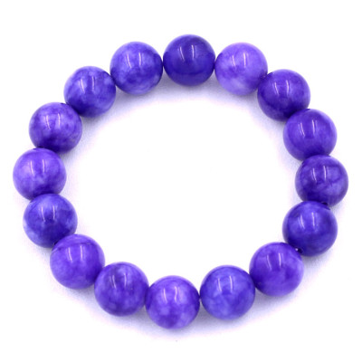 Vòng chuỗi đeo tay Đá Vân Rồng Tím 12 ly 16 hạt - hợp mệnh Hỏa, mệnh Thổ