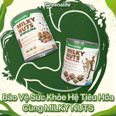 Sữa Hạt Dinh Dưỡng Canxi Plus Milky Nuts Greenalife - Hỗ Trợ Xương Khớp Chắc Khoẻ, Lợi Sữa Cho Mẹ Bầu, Sau Sinh, Dinh Dưỡng Cho Người Tiểu Đường, Người Già, Ăn chay, Ăn Kiêng, Giảm Cân, Eat Clean, Healthy