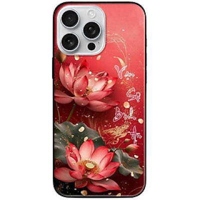 Ốp lưng cho IPhone 15 - 15 Plus - 15 Pro - 15 Pro Max - 16 - 16 Plus - 16 Pro - 16 Pro Max - Sen Đỏ Bình An - Hàng Chính Hãng