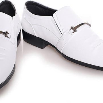 Giày Tây Nam Huy Hoàng Da Bò HC7135 - Trắng