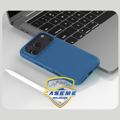 Ốp lưng dành cho iPhone 17 Pro Nillkin Super Frosted Shield Pro Matte dạng sần - Hàng chính hãng