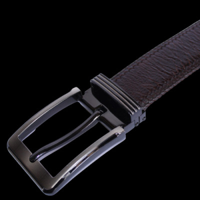 HC4459-63-67-71 - Thắt lưng nam da đà điểu Huy Hoàng đan viền 4P đầu kim màu đen, nâu đất, vàng bò, nâu đỏ