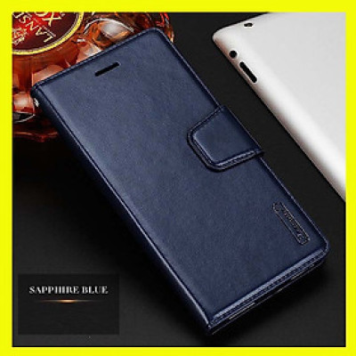 Bao da dạng ví cho iPhone 14Plus hiệu Hanman, DaDa có quai cài có ngăn để thẻ ATM và để tiền, bao da may viền - Hàng nhập khẩu 