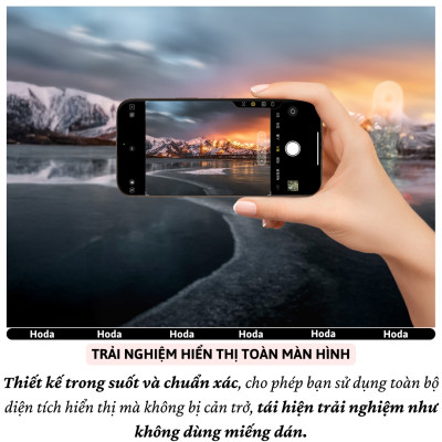 Kính cường lực màn hình cao cấp cho iPhone 16 Pro Max/ iP 16 Pro hiệu HODA 3D Full Glue DLC siêu cứng Mohs cấp 7 Diamond Like Carbon - Nano Chống Bẩn, Trong Suốt Crystal Clear, Tăng Cường Gấp Đôi, Bảo Vệ Loa, Độ Truyền Sáng 80% - Hàng nhập khẩu