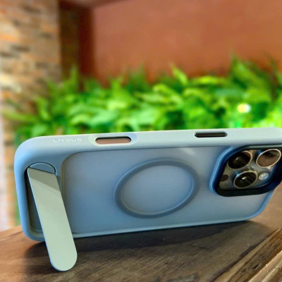 Ốp lưng cho iPhone 16 Pro , iPhone 16 Pro Max hiệu Likgus VALOR hỗ trợ sạc từ , lưng nhám viền màu có giá đỡ kim loại , chống sốc chống va dập thời trang cao cấp - Hàng chính hãng