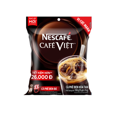 [Tặng thố thủy tinh] Combo 2 Bịch Cà phê Hòa tan NESCAFÉ CAFÉ VIỆT 35 gói Vị Mạnh đặc trưng