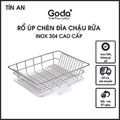 Giá Inox 304 Úp Chén Dĩa + Khay Hứng Nước Thông Minh Prota PT971