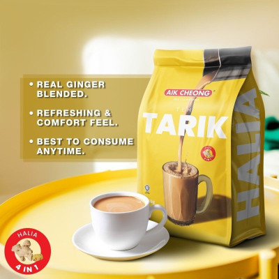 Trà Sữa Vị Gừng Aik Cheong Teh Tarik Halia 4 In 1 (15 Gói x 40g)