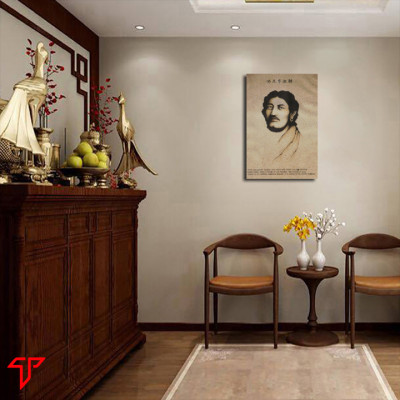 Tranh treo tường trang trí cán gỗ MDF cao cấp mẫu chân dung Đức Phật Cồ-đàm,  Tranh Phật Giáo Thích Ca Mâu Ni Phật 2510