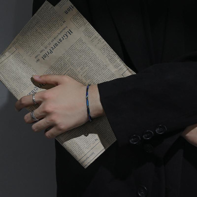 Vòng tay nam- Lắc tay nam titan hỏa tiễn trơn phối màu cách điệu cầu vòng galaxi trangsucpt PTLTNABN