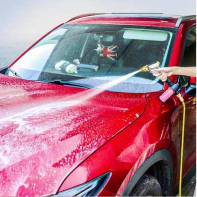  Bộ dây vòi xịt nước rửa xe, tưới cây . tăng áp 3 lần, loại 7m, 10m 206236 đầu đồng,cút đồng,+ tặng móc khoá