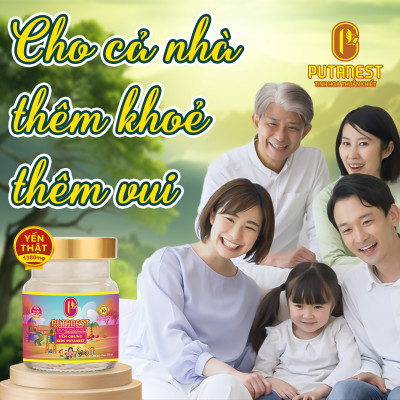 Yến chưng Kids PUTANEST hộp quà tặng cao cấp 12 hũ 70ml tăng đề kháng ăn ngủ ngon bé khỏe mạnh