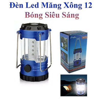 Đèn Led Măng Xông 12 Bóng Siêu Sáng Dùng 3 Pin AA