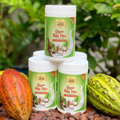 Bột cacao sữa dừa nguyên chất cao cấp CacaoMi 357gr - Trọn vị béo thơm tự nhiên 