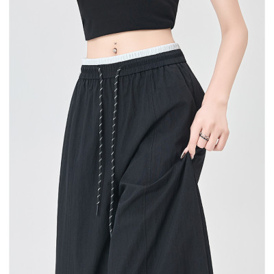 Quần ống rộng nữ, chất liệu Lụa gió cao cấp, mềm mịn, mát mẻ, Quần dài nữ form rộng thoải mái form 40-62 kg