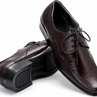 Giày da nam Huy Hoàng da bò màu nâu đỏ HT7112