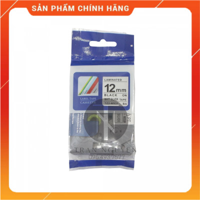 [Combo 3 hộp] Nhãn In đa lớp Tz2-m931 - Đen nền bạc 12mm x 8m - Hàng nhập khẩu