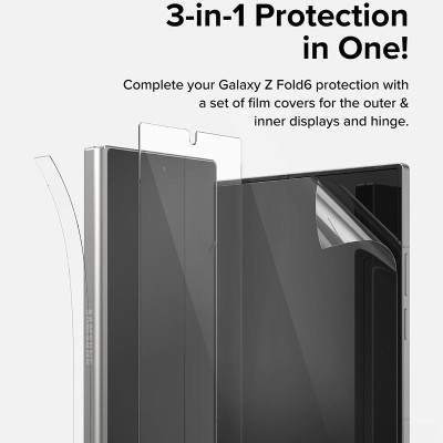 Bộ Miếng Dán Màn Hình RINGKE 3-in-1 Protector dành cho Samsung Galaxy Z Fold 6 (dán màn hình ngoài, màn trong, dán viền)_ Hàng chính hãng