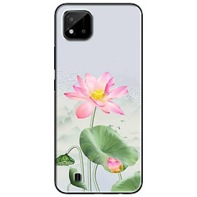 Ốp lưng cho Realme 9i - Realme 10 - C11 2021 - C65 4G - C67 - C20 - Poco X6 5G - Tranh Sen Hồng - Hàng Chính Hãng