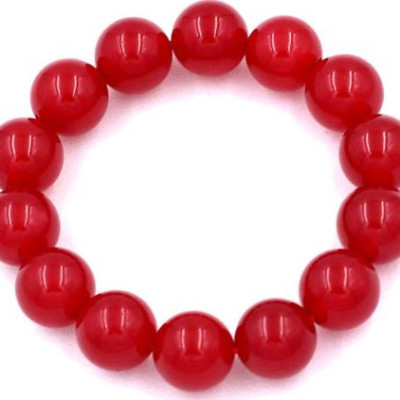 Chuỗi tay Thạch Anh Đỏ 14 ly 14 hạt - hợp với mệnh Thổ và mệnh Hỏa