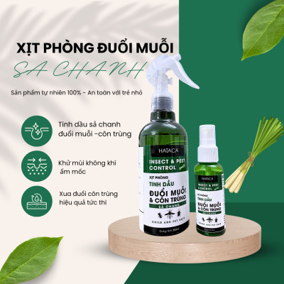 ( Thơm phòng/ đuổi muổi ) Bình xịt đuổi muỗi, côn trùng HATACA -100% thiên nhiên
