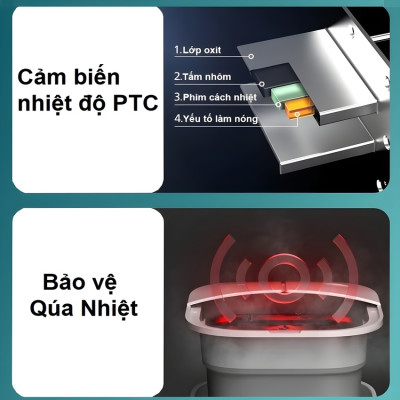 Bồn ngâm chân, kiêm máy massage chân tự động thương hiệu Hà Lan cao cấp Philips PPM5103F - Hàng nhập khẩu