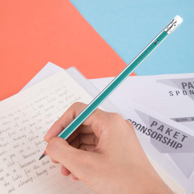 Bút 2B kèm tẩy Deli - sọc neon nhiều màu - 12 cây/hộp - E37013 / E37014 / E37015 / E37016/ E37000/ E58103/ E10902