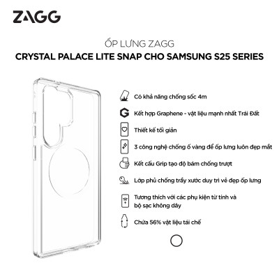 Ốp lưng chống sốc ZAGG dành cho cho Samsung S25, S25+, S25 Ultra - Hàng chính hãng