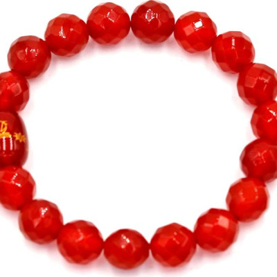 Vòng tay chuỗi hạt thạch anh đỏ 10 ly Thái tuế phù DTTH15