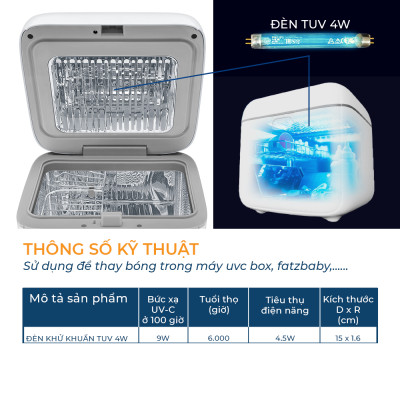 Đèn PHILIPS diệt khuẩn TUV 4W