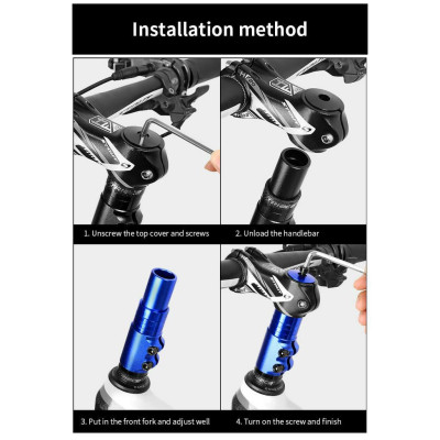 Bộ Nối Tăng Chiều Cao Ghi Đông Xe Đạp Kiotool hợp kim nhôm dễ lắp đặt