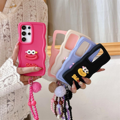 Ốp Lưng Cho Galaxy S25 Ultra / S24 Ultra / S23 Ultra / S22 Ultra Hello Bằng Silicon Kèm Phụ Kiện Cầm Tay - BUM STORE