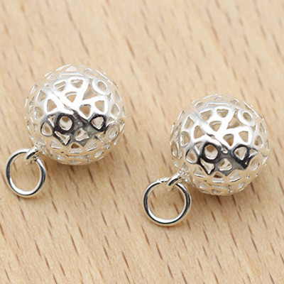 Combo 2 cái charm bạc hình chuông tròn mặt treo - Ngọc Quý Gemstones