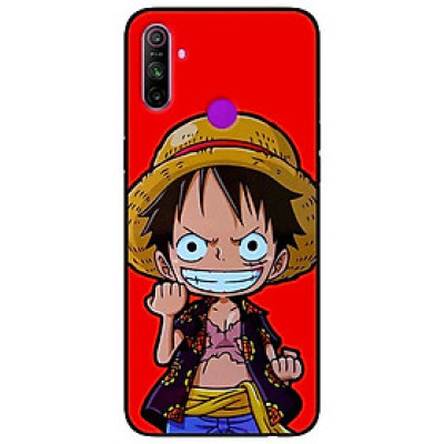 Ốp lưng dành cho Realme C3 mẫu Mũ Rơm Nền Đỏ