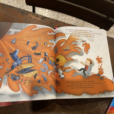 (Song ngữ Anh – Việt) [In màu toàn bộ] Combo 6c CHÚ KHỦNG LONG THAM ĂN - Tom Fletcher – minh họa Garry Parsons – Hà Giang Books – bìa mềm